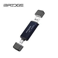 iBRIDGE Type─C+USB3.0多功能OTG讀卡機 藍
