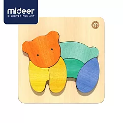 《MiDeer》── 木質幼兒拼圖─小熊(6片) ☆