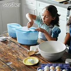美國Stasher 白金矽膠密封袋─碗形藍(XL)