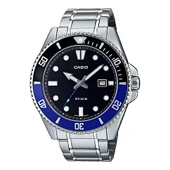 CASIO 卡西歐 時尚經典旋轉錶圈潛水水鬼系列不鏽鋼錶─MDV─107D 1A2V