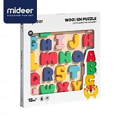 《MiDeer》── 木質積木拼圖─字母 ☆