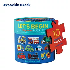 【美國Crocodile Creek】形狀認知桶裝拼圖20片─交通工具