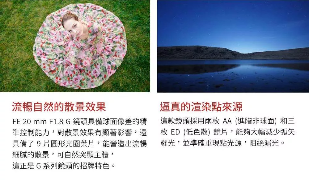 SONY索尼 SEL20F18G FE 20mm F/1.8 G - 詳情2