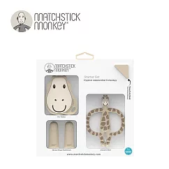 Matchstick Monkey 英國 咬咬猴 動物造型固齒器/手指套牙刷禮盒組 ─ 長頸露露
