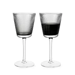 Rosendahl Grand Cru 摺紋玻璃酒杯 (煙燻灰、二入)