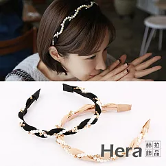 【Hera赫拉】韓國鑲鑽珍珠髮箍─2色 H11008092 黑色