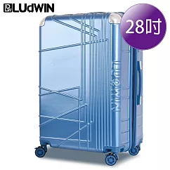 【LUDWIN 路德威】印象幾何28吋防刮防撞行李箱 28吋 冰鑽藍