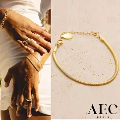 AEC PARIS 巴黎品牌 細緻蛇鍊 簡約金色蛇紋手鍊 CHAIN BRACELET SIGMA