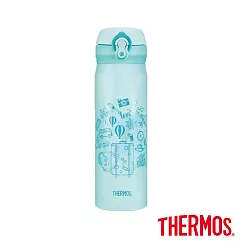 【THERMOS膳魔師】超輕量不鏽鋼真空保溫瓶0.5L(JNL─502─TSKY) 蔚藍篇