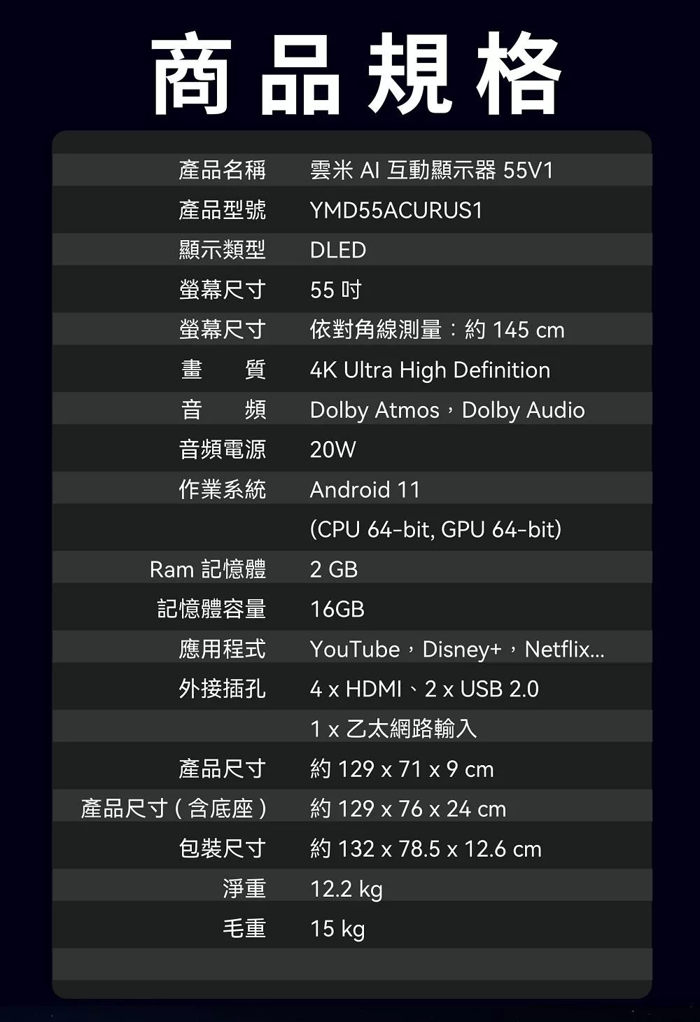VIOMI雲米 YMD55ACURUS1 - 詳情10