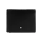 MONT BLANC Meisterstuck 大班系列6+2多卡式對開短夾 (黑色)
