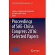 Proceedings of Sae─China Congress 2016： Selected Papers