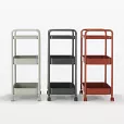 【MUJI 無印良品】鋼製推車 暗紅