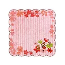 【日本丸真】Moomin花雨世界無撚刺繡小方巾 (小不點粉)