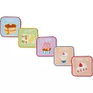 【日本丸真】Piccolino 迷你小方巾五入組 (甜點收藏)