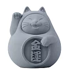 【泥研製所】胖胖金運招財貓(大)8cm 清水灰 清水灰