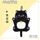 【MORINO摩力諾】可愛動物平板掛飾擦手巾/擦拭巾 黑金貓