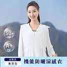 翡冷翠文創機能防曬涼感外套-束腰款(L-XL) L 象牙白
