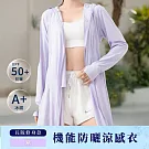 翡冷翠文創機能防曬涼感外套-長版修身款(L-XL) L 紫