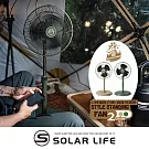 樂活不露 12吋風格立扇.落地扇 伸縮風扇 直立式工業扇 居家戶外 擺頭循環扇 台灣製造 戰術綠