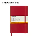 MOLESKINE 經典軟皮筆記本 -  L型/ 橫條/ 紅