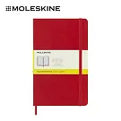 MOLESKINE 經典軟皮筆記本 -  L型/ 方格/ 紅