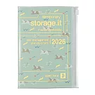 【日本Mark’s】2026 月記事收納手帳B6變型 ‧ 干支馬/薄荷綠