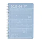 【日本Mark’s】2025-26 月曆型記事手帳S (縱型)(9月起始) ‧ 粉藍