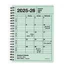 【日本Mark’s】2025-26 月曆型記事手帳S (縱型)(9月起始) ‧ 冰綠