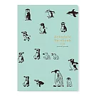 【日本RYU-RYU】2026 月記事手帳A5｜中島良二動物遊行 ‧ 企鵝