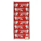 【日本丸真】LISA LARSON 北歐瑞典設計風毛巾  交錯貓咪 紅 交錯貓咪 紅