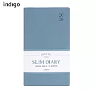 Indigo 2026 Offcial Slim Monthly Diary 月日記 water blue