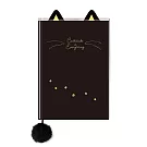 【日本A.P.J】2026 附貓咪墊板月記事手帳A6變型 ‧ 黑色