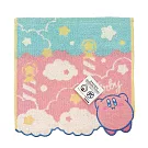 日本丸真 星之卡比 造型純棉小方巾  飛向雲端