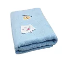 【MORINO】純棉動物貼布繡浴巾/兒童浴巾/寶寶浴巾 水藍色(貓咪)