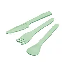 《Natural Elements》環保餐具3件(薄荷綠) | 湯匙 叉子 餐刀