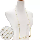 seoul show首爾秀 愛心串兩用口罩掛繩鏈墨鏡平光眼鏡鍊老花近視防丟鍊  金色