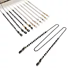 seoul show首爾秀 o字圈圈串珠鍊兩用口罩掛繩鏈墨鏡平光眼鏡鍊老花近視防丟鍊  黑色