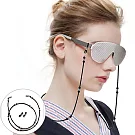 seoul show首爾秀 隔花串珠兩用口罩掛繩鏈墨鏡平光眼鏡鍊老花近視防丟鍊  黑色