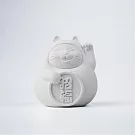 【泥研製所】胖胖招福貓(中)6cm 純淨白