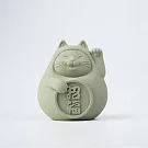 【泥研製所】胖胖招福貓(中)6cm 健康綠