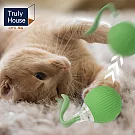 【Truly House】電動尾巴跳跳球 靜音逗貓球 逗貓 寵物(三色任選) 綠色