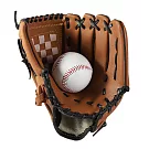 【WIDE VIEW】9.5吋訓練用棒球手套(學生棒球 訓練手套 棒球手套 野球 投手手套/BBG95-01) 棕色