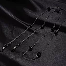 seoul show首爾秀 9珠夾珠兩用口罩掛繩鏈墨鏡平光眼鏡鍊老花近視防丟鍊  黑色