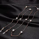 seoul show首爾秀 9珠夾珠兩用口罩掛繩鏈墨鏡平光眼鏡鍊老花近視防丟鍊  玫瑰金