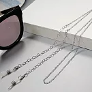 seoul show首爾秀 鏤空愛心圈兩用口罩掛繩鏈墨鏡平光眼鏡鍊老花近視防丟鍊  銀色