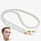 seoul show首爾秀 6mm仿珍珠串珠兩用口罩掛繩鏈墨鏡平光眼鏡鍊老花近視防丟鍊  金色