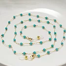 seoul show首爾秀 綠松石兩用口罩掛繩鏈墨鏡平光眼鏡鍊老花近視防丟鍊  金色