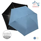 【雨之情】 輕扁防曬百搭自動傘  霧藍色
