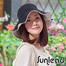 Sunlead 雙面雙色可戴。可塑型折邊防曬寬緣寬圓頂遮陽帽 (夏日花朵)